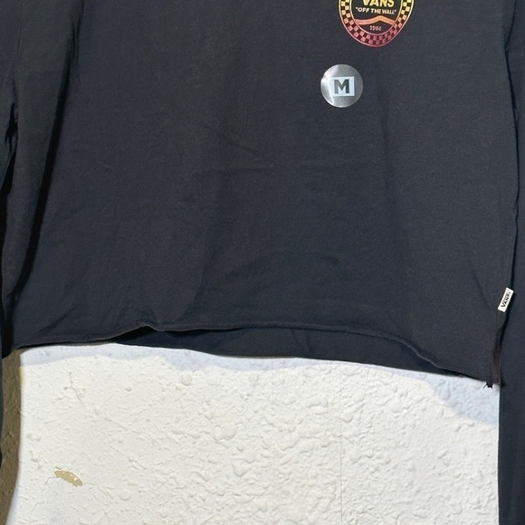 Vans Wind It Cropped Rainbow Graphic Long Sleeve Top Size Medium Women - Picture 6 of 12